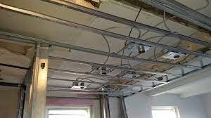 This video goes over the process of how to install simple can lights in a drop ceiling, how to wire them up and install the face plates.i used utilitech. Finish Rough In Of Plumbing New Recessed Lighting Being Installed In The New Drop Ceiling All Part Of A New Eat In Kitchen On The Uws Fix It Spoffy