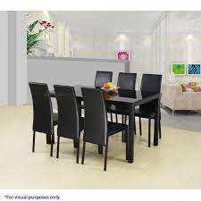 Regular price ₱100,000.00 sale price ₱49,500.00. Abensonhome Marion 6 Seater Dining Set Black Home Furniture Abenson Com