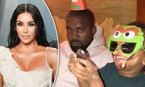 In addition to performing at the x games, kanye west celebrated his birthday in austin over the weekend. Kim Kardashian Posts Sweet Snaps Of Her Stoic Looking Husband Kanye West Wearing A Party Hat Daily Mail Online