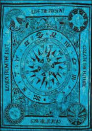 Live The Present Teal Tapestry Teal Tapestry Tapestry Trippy Tapestry