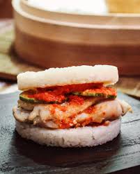 Put the mushrooms, beans, garlic, oats, spices and soy sauce in a food processor with a sprinkle of salt and pepper. Hainanese Chicken Rice Burger At Hawker Qsr Halal Tag Singapore