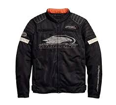 Harley Davidson Mens Screamin Eagle Mesh Riding Jacket Black