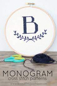 If stitched on 35 ct fabric, the finished size is 26 x. Monogram Cross Stitch Patterns Catholic Sprouts