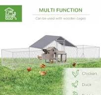 Amazon.com: PawHut Gallinero grande de metal para gallineros ...