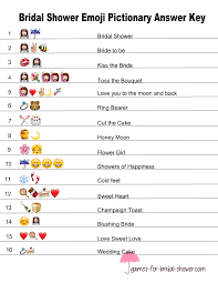 Free Printable Bridal Shower Emoji Pictionary Quiz That player will attempt to draw what is on the card while her team members guess. free printable bridal shower emoji