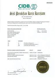 Perakuan pendaftaran kontraktor (ppk) oleh cidb, kerja bangunan gred g1 (daerah bentong), kategori b24. Sijil Perolehan Kerja Kerajaan Certificates Pemberian Taraf Bumiputera Dan Pengeluaran Sijil Kepada Sesebuah Syarikat Yang Layak Bagi Bidang Bekalan Dan Perkhidmatan Akan Dibuat Oleh Kementerian Kewangan Sahaja Dan Bidang Kerja