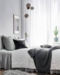Add a bold grey and white patterned curtain, grey cushions and throws, and a black pendant light for a complete look. The Top 100 Bedroom Curtain Ideas Interior Home And Design