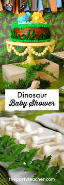 Having a baby is one of life's greatest adventures, so it makes a fabulous baby shower theme. My Parties How To Plan A Dinosaur Baby Shower The Party Teacher