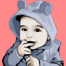 Custom Baby Portrait Gift For Baby Art For Girls Etsy Pop Art Baby Baby Art Baby Girl Portraits