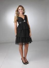 Bridesmaid Dress Would Be Cute In Pink Black Bridesmaid Dresses Ruffles Bridesmaid Dresses Knee Length Bridesmaid Dresses