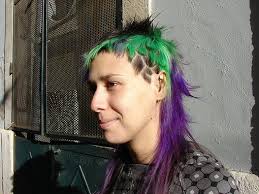 Have you thought in spicing up your whole new look to cope with the new year?!!. Colorful Punk Funky Hairstyle For Women