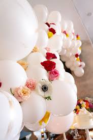 60th Birthday Flowers And Balloons White Balloon Arch Balloon Arch White Balloons Balloons