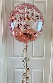 Personalised Birthday Balloon Helium Inflated Balloon Bespoke Balloon Rose Gold Balloon Balloon In A Box Balloon Delivery Confetti Balloon 21st Birthday Balloons Birthday Balloons Birthday Balloon Decorations