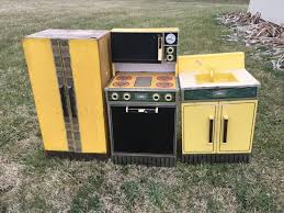 vintage metal child's kitchen set cheap