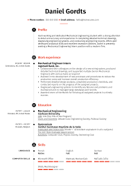 Resume format choose the right resume format for your needs. Mechanical Engineering Intern Resume Example Kickresume
