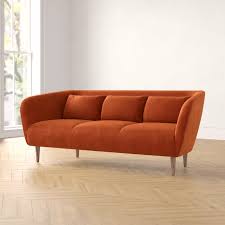 Foundstone Clarissa Velvet 82 Flared Arms Sofa Reviews Wayfair Classic Sofa Sofa Furniture