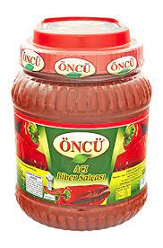Biber salçası is a turkish chili paste made with either hot or milder sweet peppers that are sun dried then crushed into a complex and smoky paste, essential for turkish cuisine. Oncu Spicy Pepper Paste Turkish 3 63 Lbs Buy Online In Sint Maarten At Sintmaarten Desertcart Com Productid 13736366