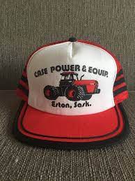 Vtg Case Power Tractors Trucker Hat Retro 80 S Snap Back Mesh Eston Saskatchewan Trucker Hat Vintage Trucker Hats Hats