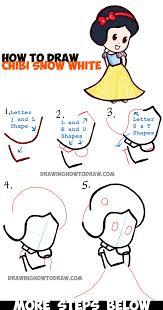 Snow white princess is the protagonist of the disney's feature film snow white and the seven dwarfs. How To Draw Cute Baby Chibi Snow White In Simple Step By Step Drawing Lesson How To Draw Step By Step Drawing Tutorials