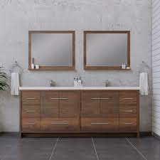 Our specialists know how to help you to create the bathroom of your dreams! Alya Bath Sortino 84 Inch Double Bathroom Vanity Rosewood Anve Kitchen And Bath