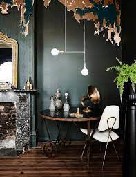 We did not find results for: This Modern Vintage Style Room Has An Edgy Appearance With Modern Pops Of White In The Lighting And Chair Against A Decor Inspiration House Interior Home Decor