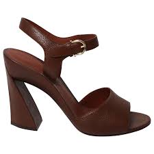 Salvatore Ferragamo labyrinth Brown Leather Block