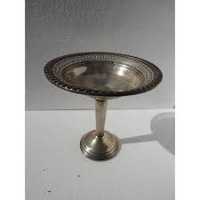 Sterling silver compote, 8 h. Vintage Gruen Weighted Sterling Pedestal Silver Candy Dish Chairish