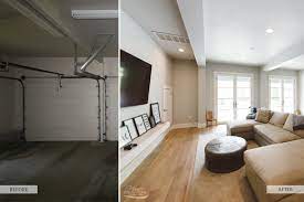 Upstairs, a skylight makes the new bedroom sunny and cheerful despite the lack of windows in the walls. Garage Remodel Before And After Transformed Into Family Room Guest Bedroom Remodel Garage Conversion To Family Room Garage To Living Space