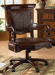 Tisneniem Kozha Zapadnaya Stol Predsedatel Rustic Home Offices Furniture Rustic Furniture