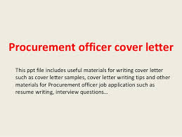 Procurement Officer Cover Letter