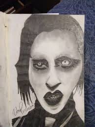 My Marilyn Manson Drawings 🖤 It's not perfect and I'm not a professional,  but I'm still proud of it. 🥹