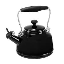 Black And White Teapot On Kardashians Chantal 1 7 Qt Stainless Steel Whistling Stovetop Kettle With Images Vintage Tea Kettle Tea Kettle Stovetop Kettle