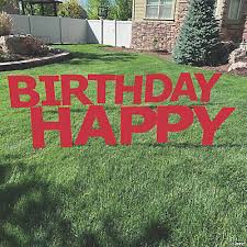We pride ourselves on cheap prices & real service. Blue Happy Birthday Letters Yard Sign