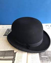 Antique Or Vintage Men S Bowler Hat Dunlap Browning King Co New York British Wool Felt Silk Leather Gentleman Style Costume Mens Bowler Hat Bowler Hat Vintage Men