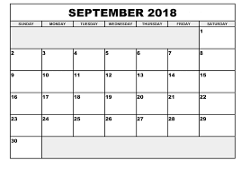 September 2019 Calendar Pdf Calendar Word 2018 Calendar Pdf 2018 Calendar Template