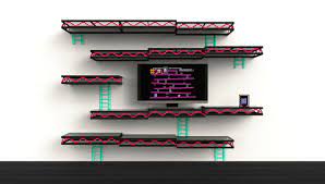 Retro Gaming Decor The Geeky Donkey Kong Wall Shelf Donkey Kong Shelves Game Room