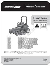 Your local snapper dealer is the best place to start to find the answers. Snapper S200xtbv2861 Operator S Manual Pdf Download Manualslib