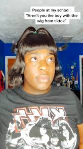 Boy with a Wig at School