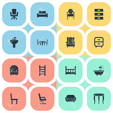 Maybe you would like to learn more about one of these? Vector Illustration Set Of Simple Furnishings Icons Elements Mattress Bedroom Stairway And Other Synonyms Bedstead Stool And Stand Royalty Free Cliparts Vectors And Stock Illustration Image 83529327