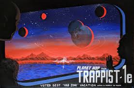 Around a star which is 12 times less massive than the sun and only slightly larger than jupiter, there are at least seven planets in orbit. Trappist 1e Acrylic 24x36 Art