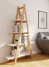 Wooden ladder shelf a frame. Universal Experts Fubc10008a Abacus Ladder Bookshelf Oak White Ladder Bookshelf Scandinavian Furniture Design Bookshelves