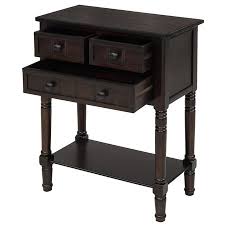 Console table, not wide enough for average chess game. Best Selling Irene Inevent Narrow Console Table Sofa Table With Three Storage Drawers And Bottom Shelf Brown Accuweather Shop