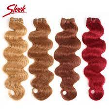 23 stunning shades of red hair. Brazilian Body Wave 1 Pc Sleek Hair Weave Bundles Deals Color Red Honey Blonde Burgundy Brown 99j 100 Remy Human Hair Extension Hair Weaves Aliexpress