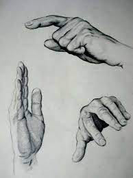 Learn how to draw pencil hand pictures using these outlines or print just for coloring. Hands Drawing Old Study Life Drawing How To Draw Hands Pencil Drawings