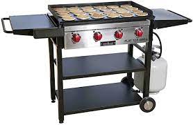 But the razor isn't just any old grill. Amazon Com Camp Chef Flat Top Grill True Seasoned Griddle Surface Four 12 000 Btus Hr Stainless Steel Burners