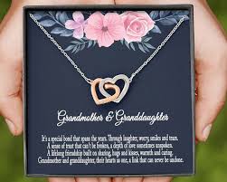 Grandmother's buttons handcrafts original women's jewelry including necklaces, earrings, bracelets, rings, charms, brooches and hairpins from authentic antique buttons and vintage glass. Grandmother Granddaughter Necklace Grandma Gift Etsy In 2021 Granddaughter Gift Grandma Gifts Granddaughter Necklace