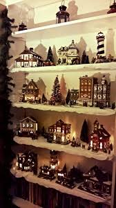 St Nicholas Square Christmas Village From Kohl S Repurposed My Bookshelves For A Town Christmas Village Display Holiday Crafts Christmas Diy Christmas Village