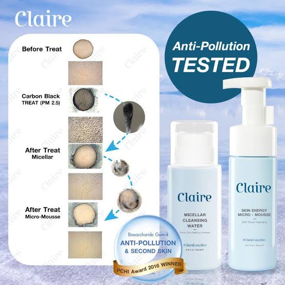 ผลการค้นหารูปภาพสำหรับ Claire Skin Claire Skin Energy Micro-Mousse 150 ml."