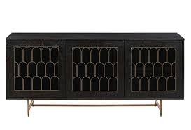 Lavine Wood Buffet Table Wood Buffet Tempered Glass Door Buffet