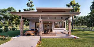 Simple And Elegant Two Bedroom Modern House Plan Ulric Home Modern house plans house plans 2 bedroom 2 bath perspective house design single story house plans without garage small house plans with measurements house bedrooms house layout plans india luxury home designs and floor plans bungalow house with roof deck small villa plans small.